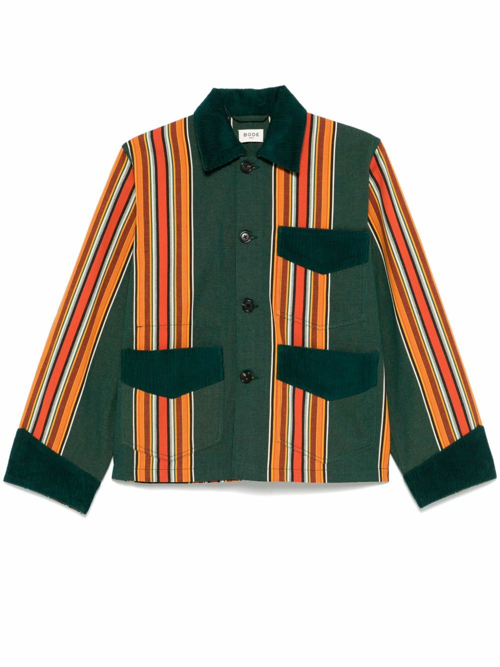 Bode Multicolor Star Cross Quilt Jacket Bode