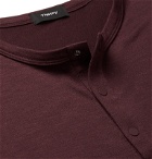 Theory - Modal-Blend Jersey Henley T-Shirt - Burgundy
