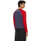 Marc Jacobs Navy and Red Heaven by Marc Jacobs Demon Raglan Long Sleeve T-Shirt