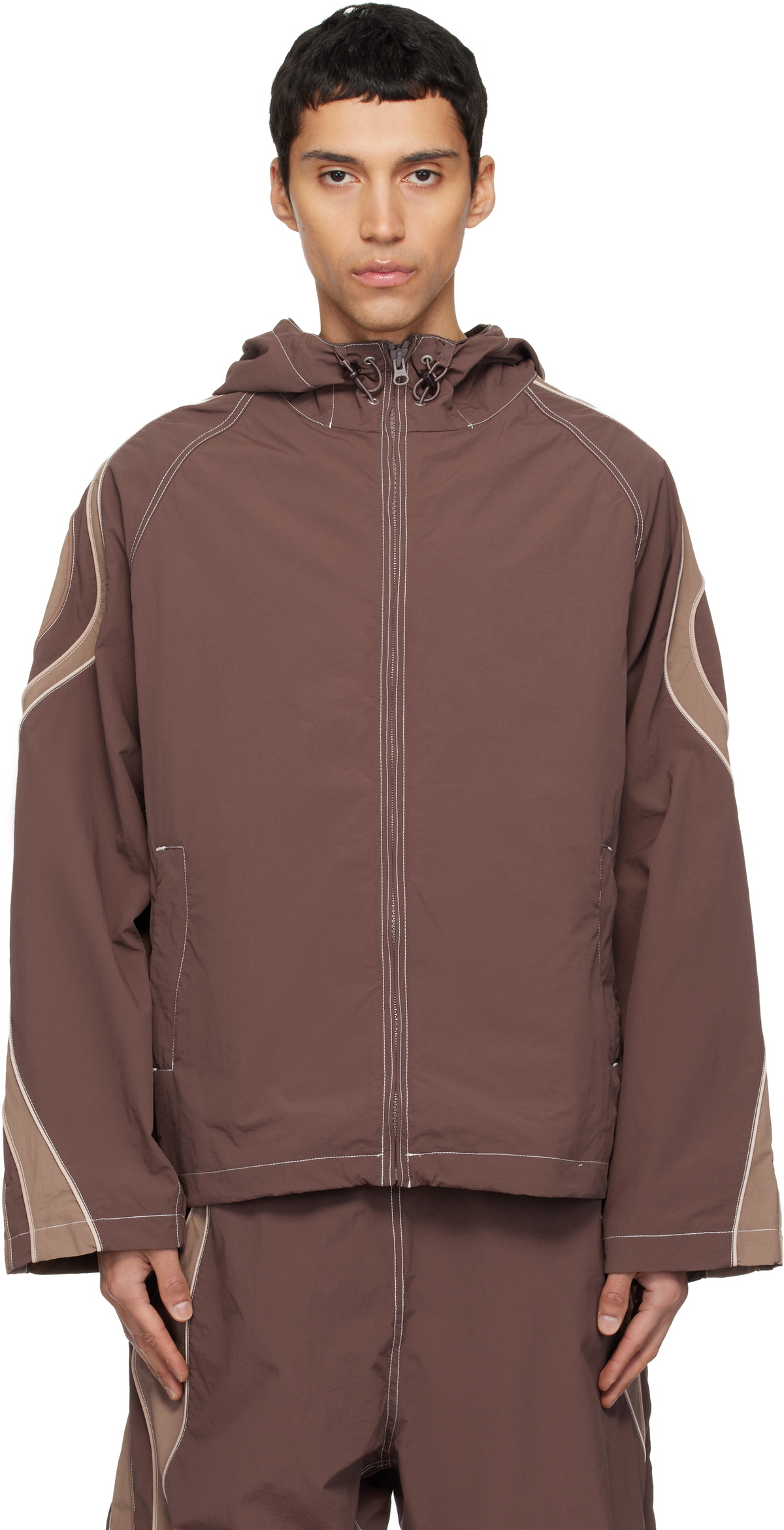 ERL Brown UFO Track Jacket
