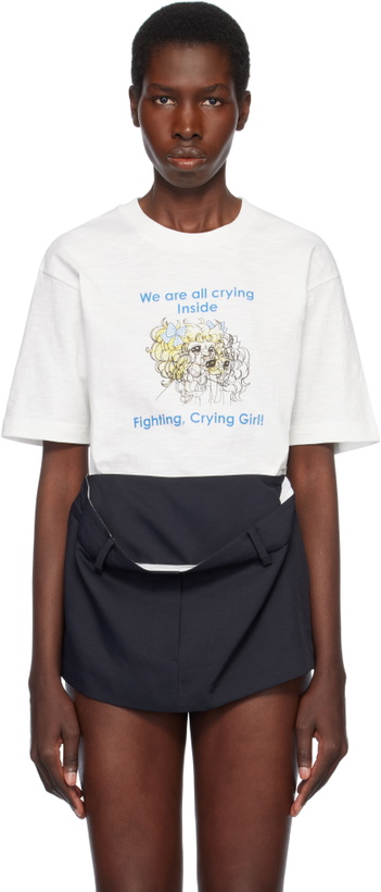Photo: Pushbutton White 'Crying Girl' T-shirt