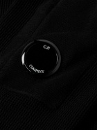 C.P. Company - Logo-Appliquéd Ribbed Sea Island Cotton Sweater - Black