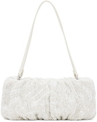 Staud White Beaded Bean Bag