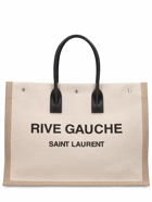 SAINT LAURENT - Rive Gauche Printed Canvas & Leather Bag