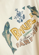 Rhude Sardines Printed Cotton T-shirt White