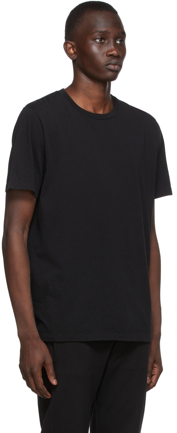 【関税&送料込】Saint Laurent Black Washed Cotton T-Shirt black-cotton-saint-laurent-t-