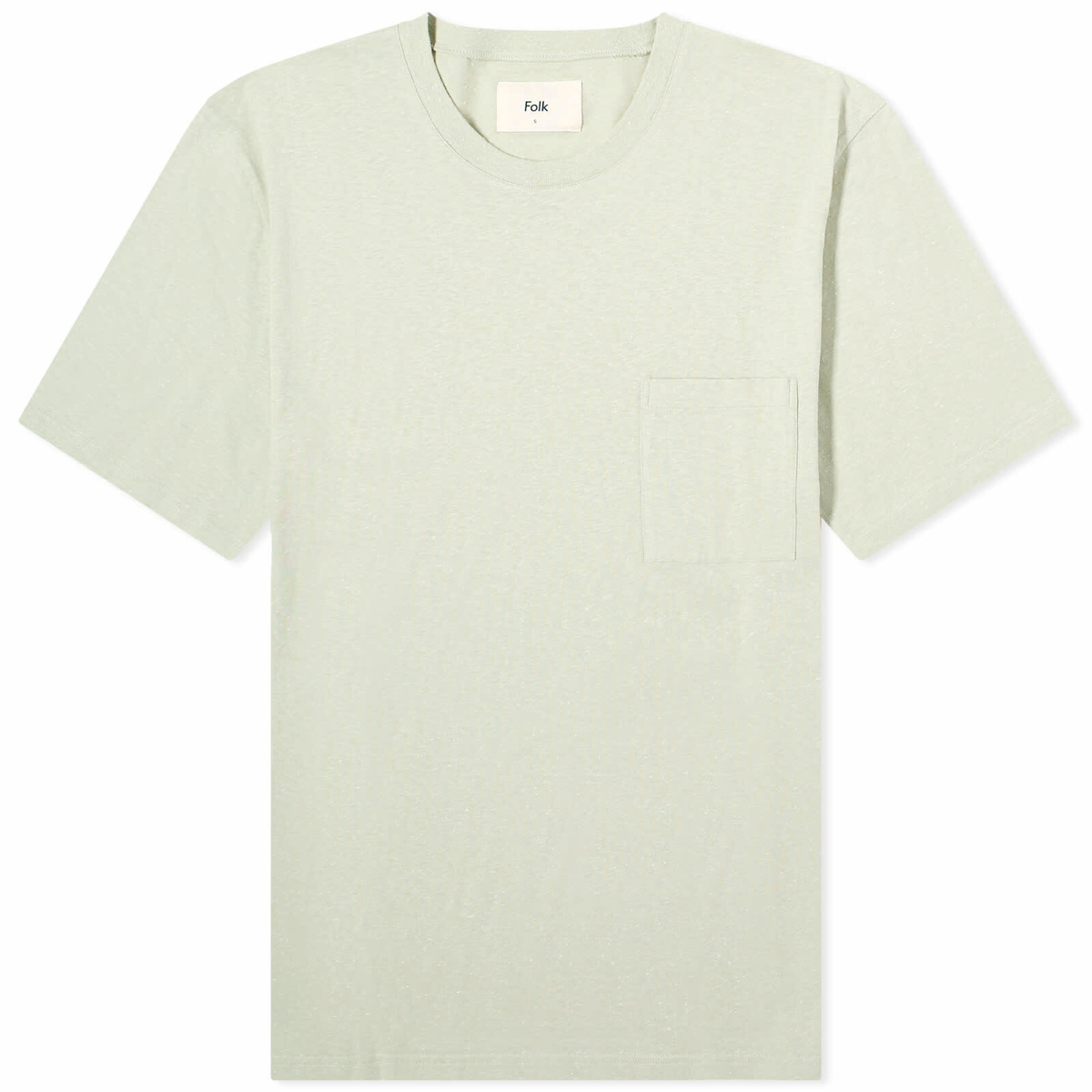 Photo: Folk Men's Pocket Nep Assembly T-Shirt in Light Olive
