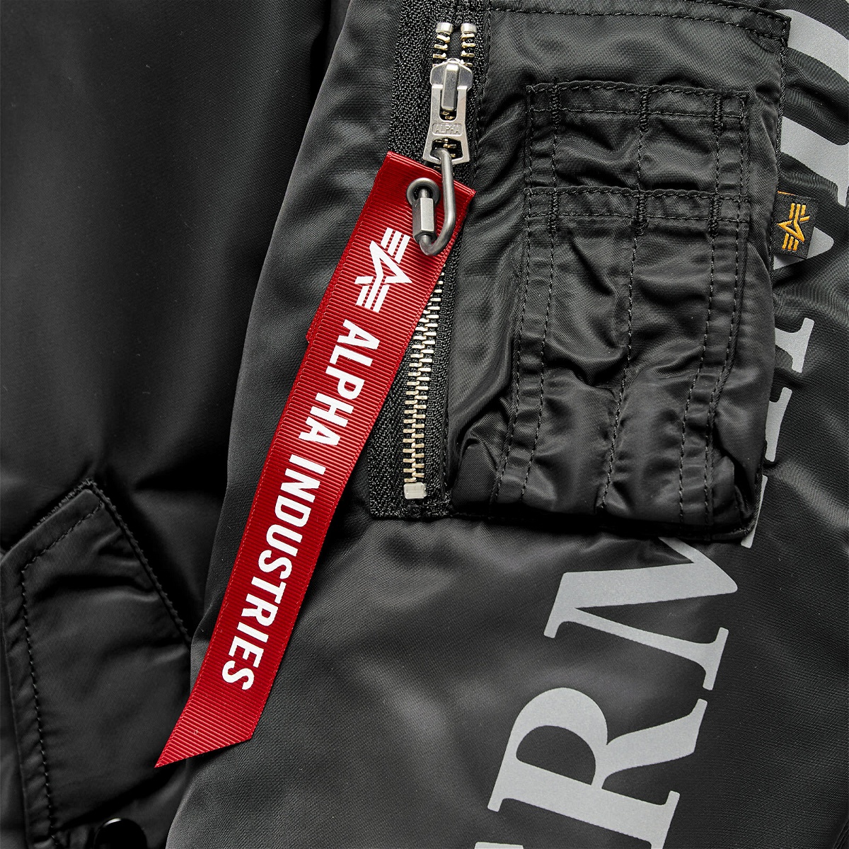 Mastermind Japan Men's x Alpha MA-1 Jacket in Black mastermind JAPAN
