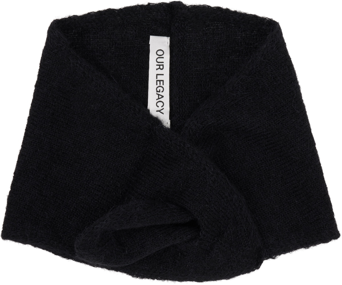 【OUR LEGACY】ESTATE SCARF / Black Check Our Legacy - Estate Scarf Black Fuzzy Alpaca