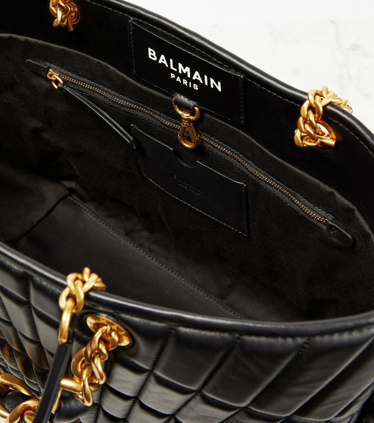 Balmain 1945 Soft quilted leather tote bag Balmain