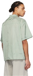 AMOMENTO Green Press-Stud Shirt