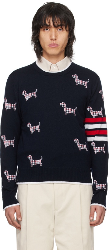 Photo: Thom Browne Navy Hector Sweater