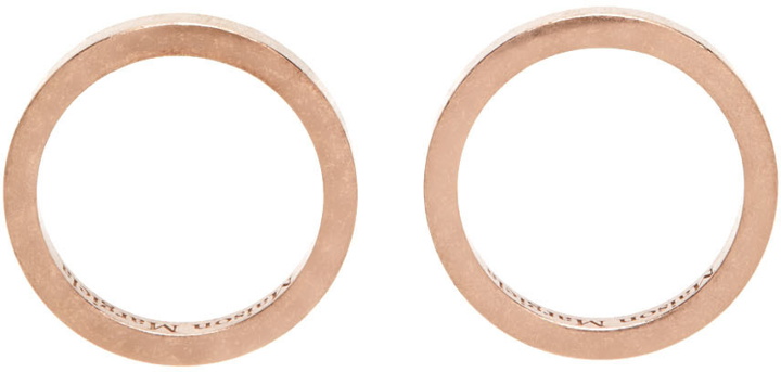 Photo: Maison Margiela Rose Gold Semi-Polished Hoop Earrings