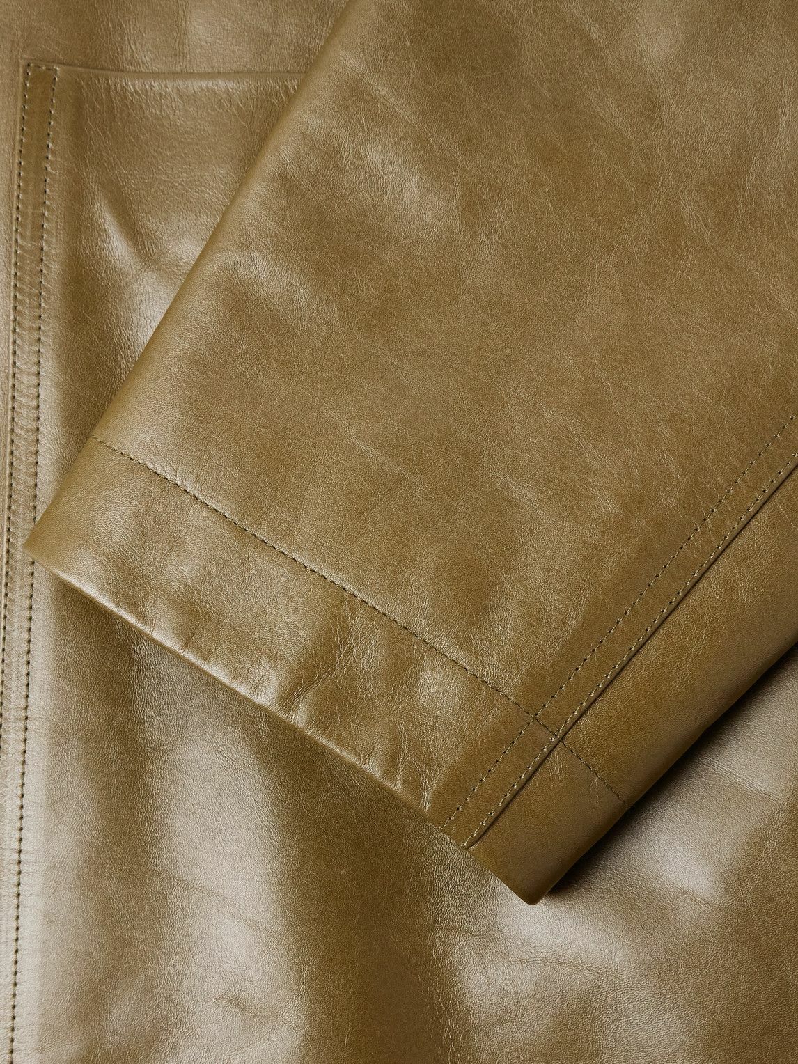 Jil Sander - Oversized Leather Jacket - Green Jil Sander