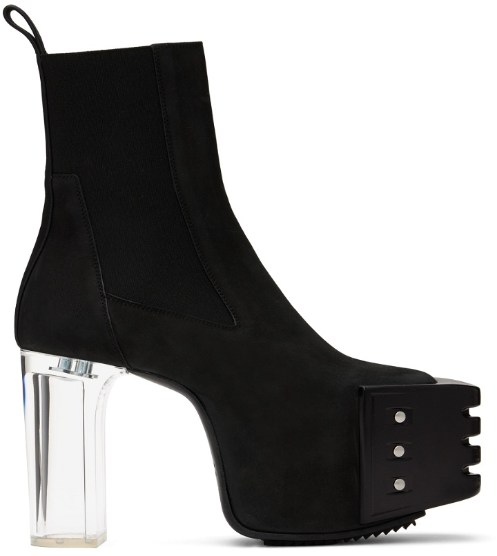 Photo: Rick Owens Black Grill Chelsea Boots