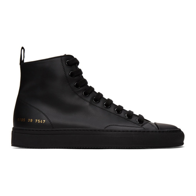 Photo: Common Projects Black Tournament High Sneakers