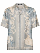 VERSACE Informal Printed Silk Twill Shirt