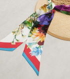 Dolce&Gabbana Scarf-detail raffia sun hat