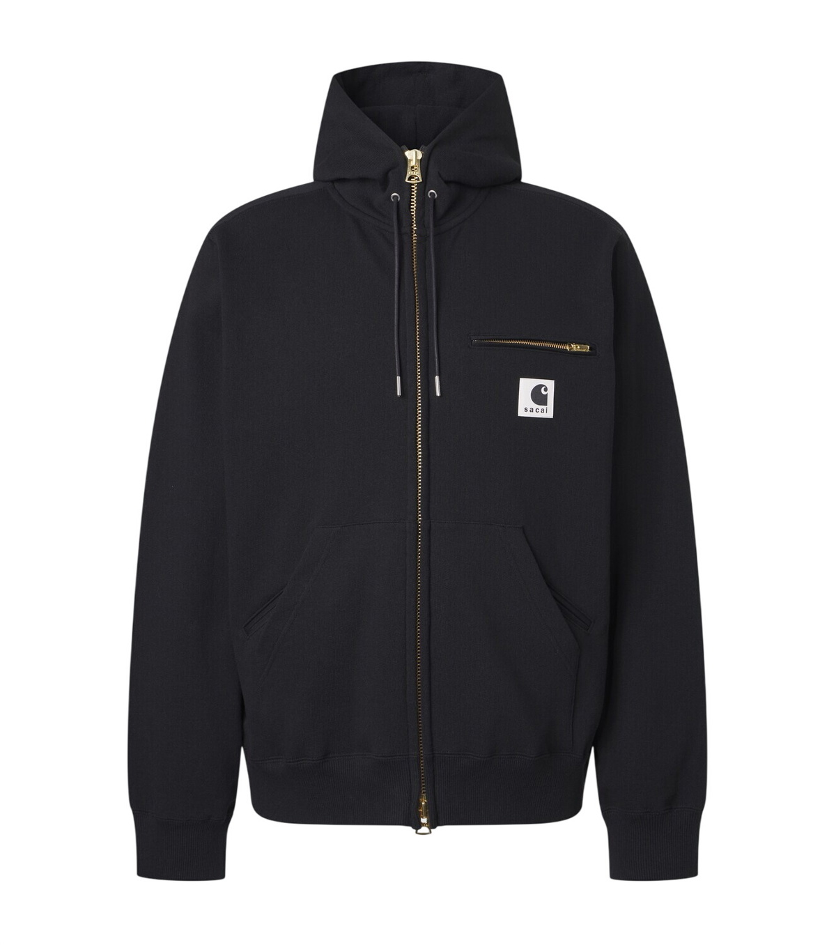 Sacai - Carhartt WIP Cotton-Jersey Zip-Up Hoodie - Black Sacai