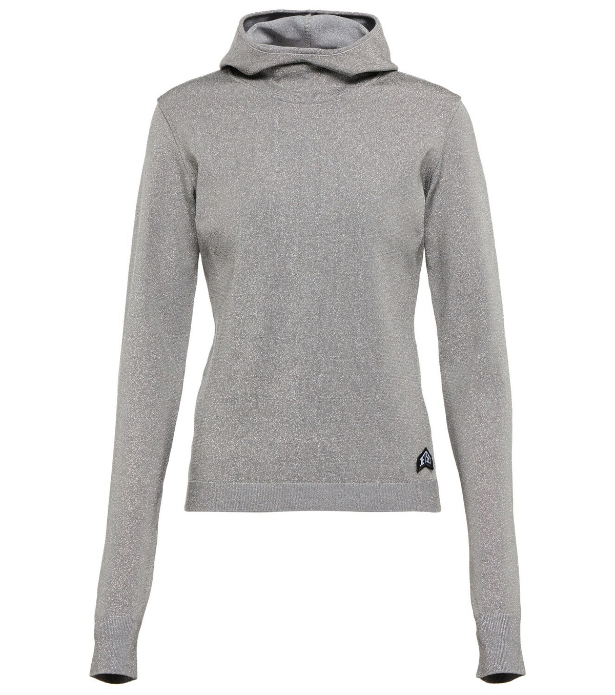 Jet Set Cap Turtle metallic knit hoodie