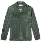 EQUIPMENT - The Original Slim-Fit Camp-Collar Washed-Silk Shirt - Green