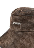 Jacquemus Le Bob De-nîmes Flocked Denim Bucket hat Khaki