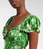 Dôen Valerine floral silk satin maxi dress