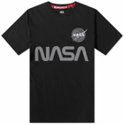 Alpha Industries Men's NASA Reflective T-Shirt in Black