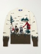 Junya Watanabe - Intarsia-Knit Wool Sweater - Neutrals
