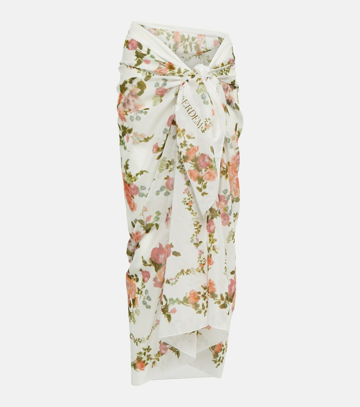 Erdem Floral cotton voile beach cover-up Erdem