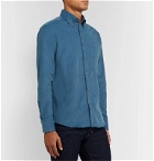 Dunhill - Button-Down Collar Cotton-Corduroy Shirt - Blue