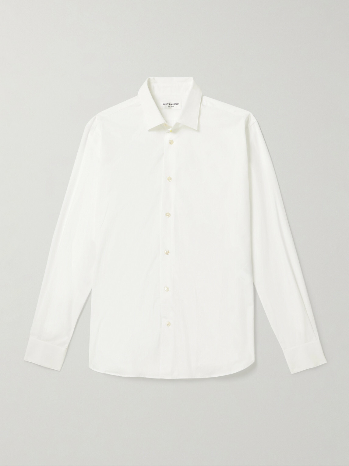 SAINT LAURENT - Slim-Fit Cotton-Poplin Shirt - White
