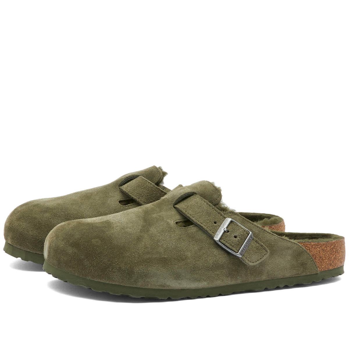Birkenstock Boston Shearling Clog - Thyme Suede
