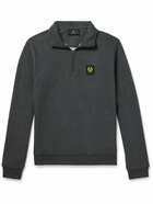 Belstaff - Logo-Appliquéd Cotton-Jersey Half-Zip Sweatshirt - Gray