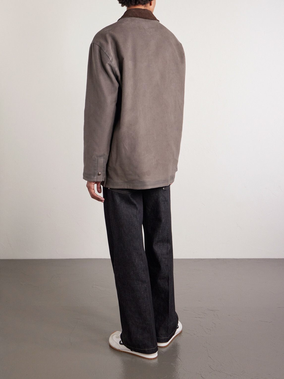 LOEWE - Corduroy-Trimmed Logo-Appliquéd Woven Overshirt - Brown