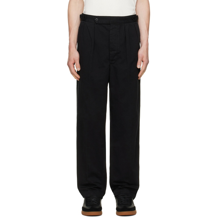 Photo: Polo Ralph Lauren Black Relaxed Fit Twill Officer’s Trousers