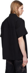 JiyongKim Black Sun-Bleached Patch Pocket Shirt