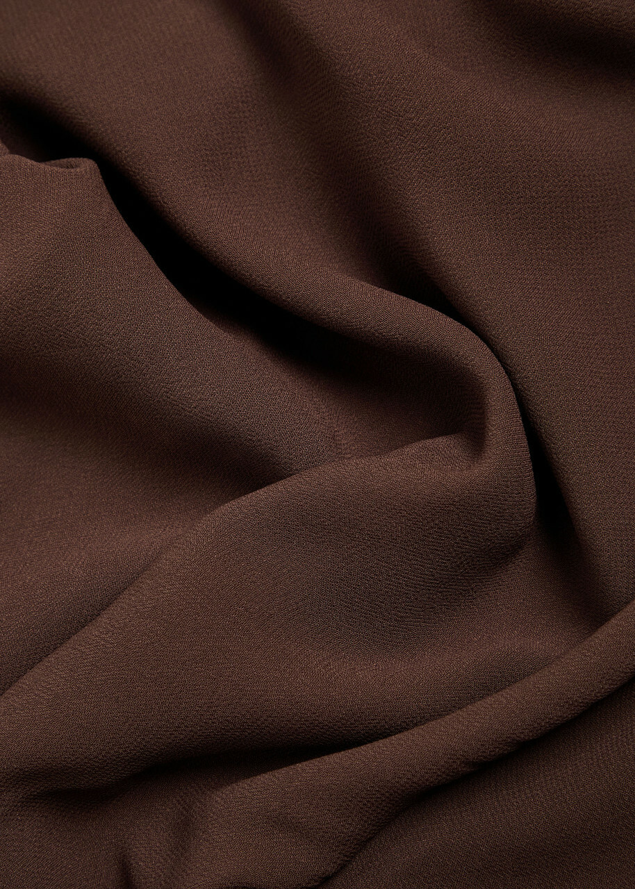 Reformation Ami Crepe Mini Dress Brown