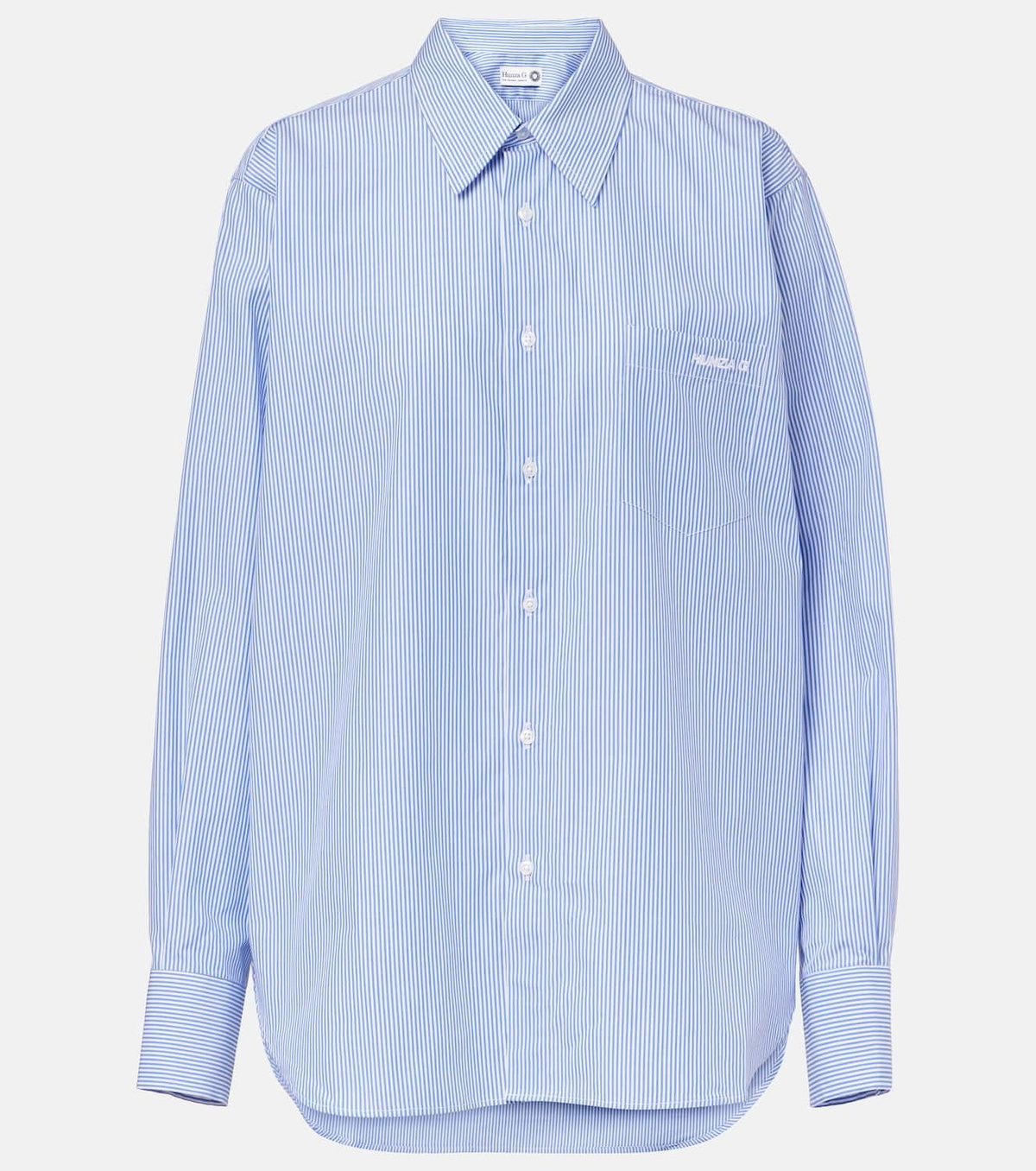 Hunza G Striped cotton poplin shirt
