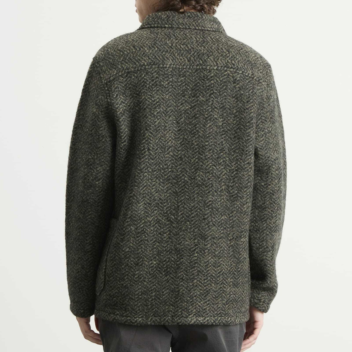 Kestin Men's Ormiston Jacket in Moss Herringbone Wool