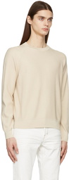 TOM FORD Beige Silk Link Ribs Sweater