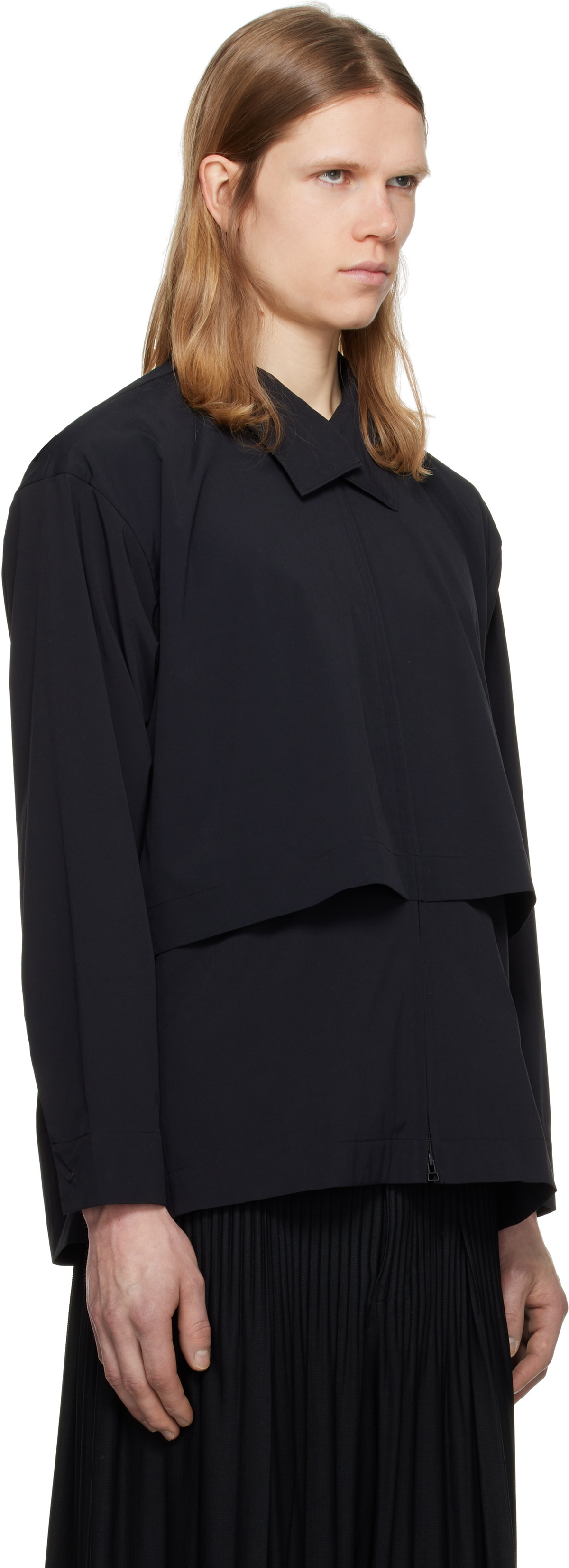 HOMME PLISSÉ ISSEY MIYAKE プリーツ カットソー 黒 HOMME PLISSÉ ISSEY MIYAKE Black Packable Shirt Homme Plisse