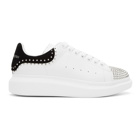 Alexander McQueen SSENSE Exclusive White and Black Stud Oversized Sneakers