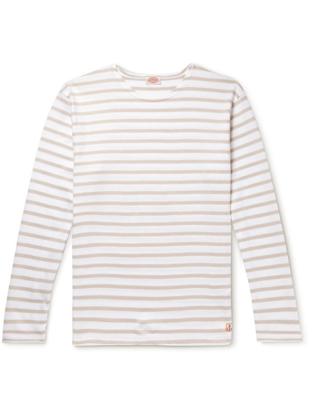 Photo: Armor Lux - Striped Organic Cotton-Jersey T-Shirt - Neutrals