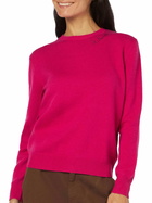 MC2 Saint Barth Woman Crewneck Fuchsia Sweater With St. Barth Embroidery
