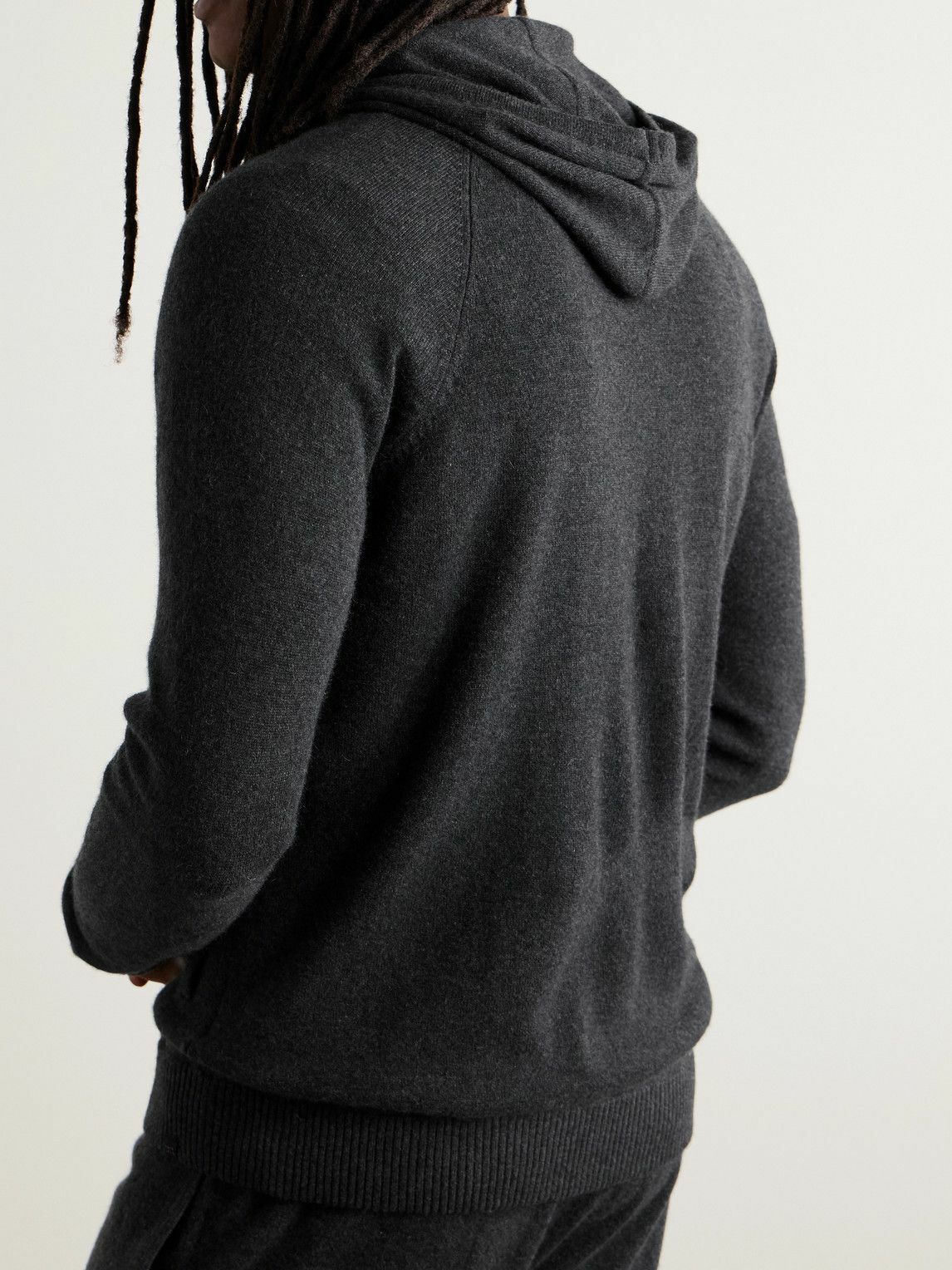 Derek Rose - Finley Cashmere Zip-Up Hoodie - Black