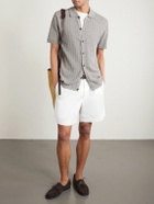 Barena - Ribbed Linen and Cotton-Blend Polo Shirt - Gray