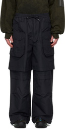 Juun.J Black Nylon Detachable Zip-Off Cargo Pants