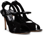 Manolo Blahnik Black Parado Heeled Sandals