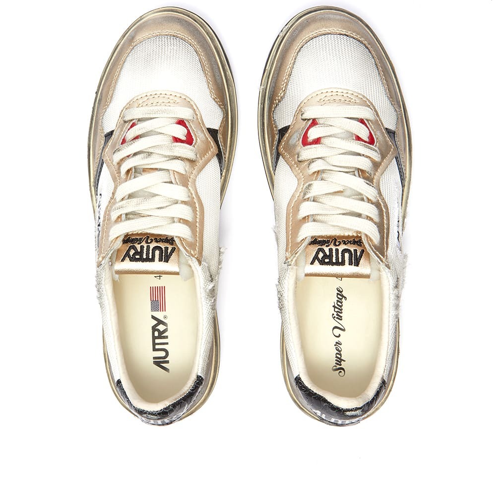 スニーカー AUTRY Men Sneakers AVLM VL03 White Autry Men's Mesh & Suede Super Vintage Low Sneakers in White